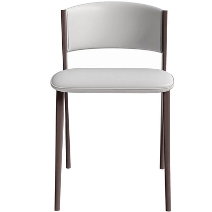 Aspen Dining Chairs Upholstered in Leather Kitchen Room Chairs with Metal Legs - Elax Furniture