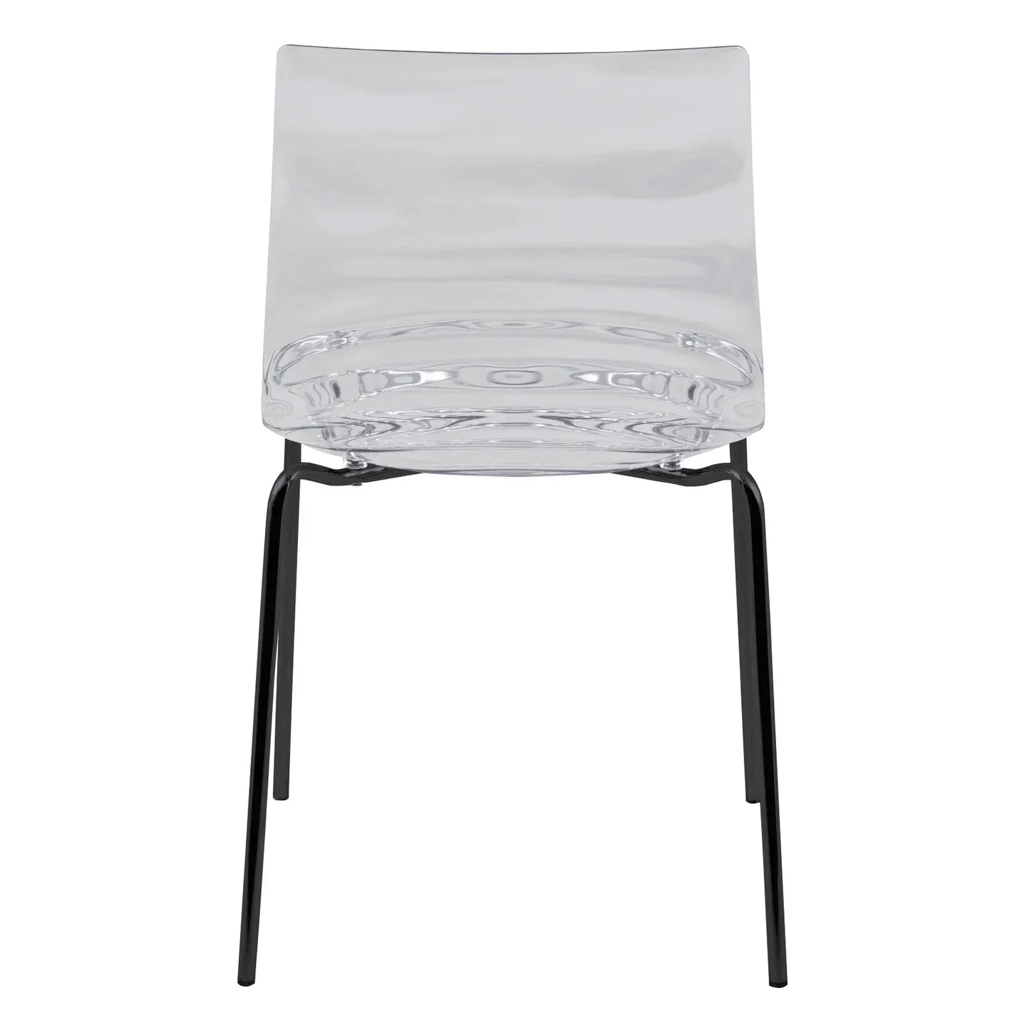 Astor Dining Chair Modern ABS Plastic Side Chair with Stainless-Steel Legs - Elax Furniture