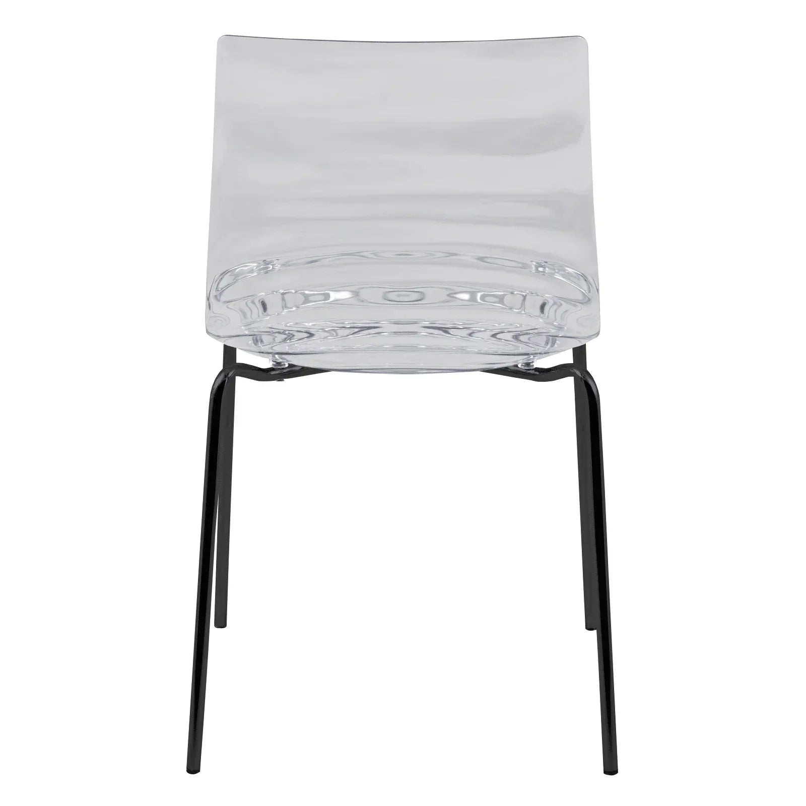 Astor Dining Chair Modern ABS Plastic Side Chair with Stainless-Steel Legs - Elax Furniture