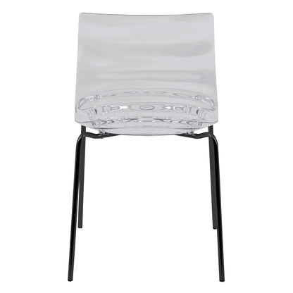 Astor Dining Chair Modern ABS Plastic Side Chair with Stainless-Steel Legs - Elax Furniture