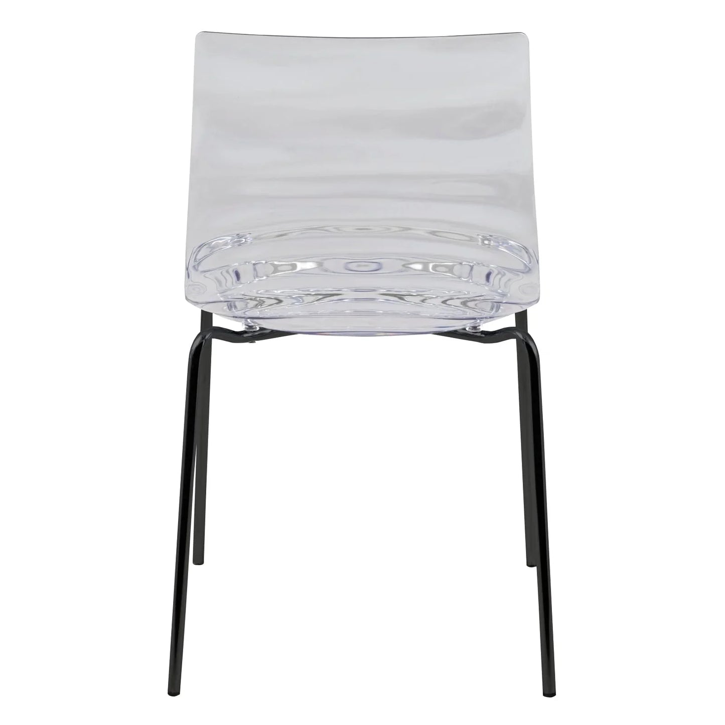Astor Dining Chairs with ABS Plastic Seats in Black Stainless Steel - Elax Furniture