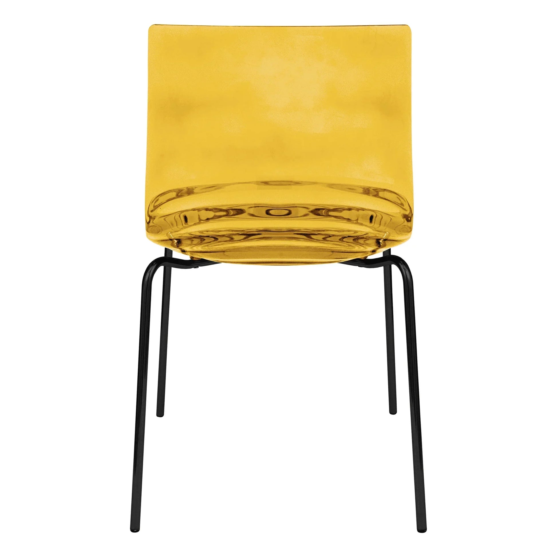 Astor Dining Chair Modern ABS Plastic Side Chair with Stainless-Steel Legs - Elax Furniture