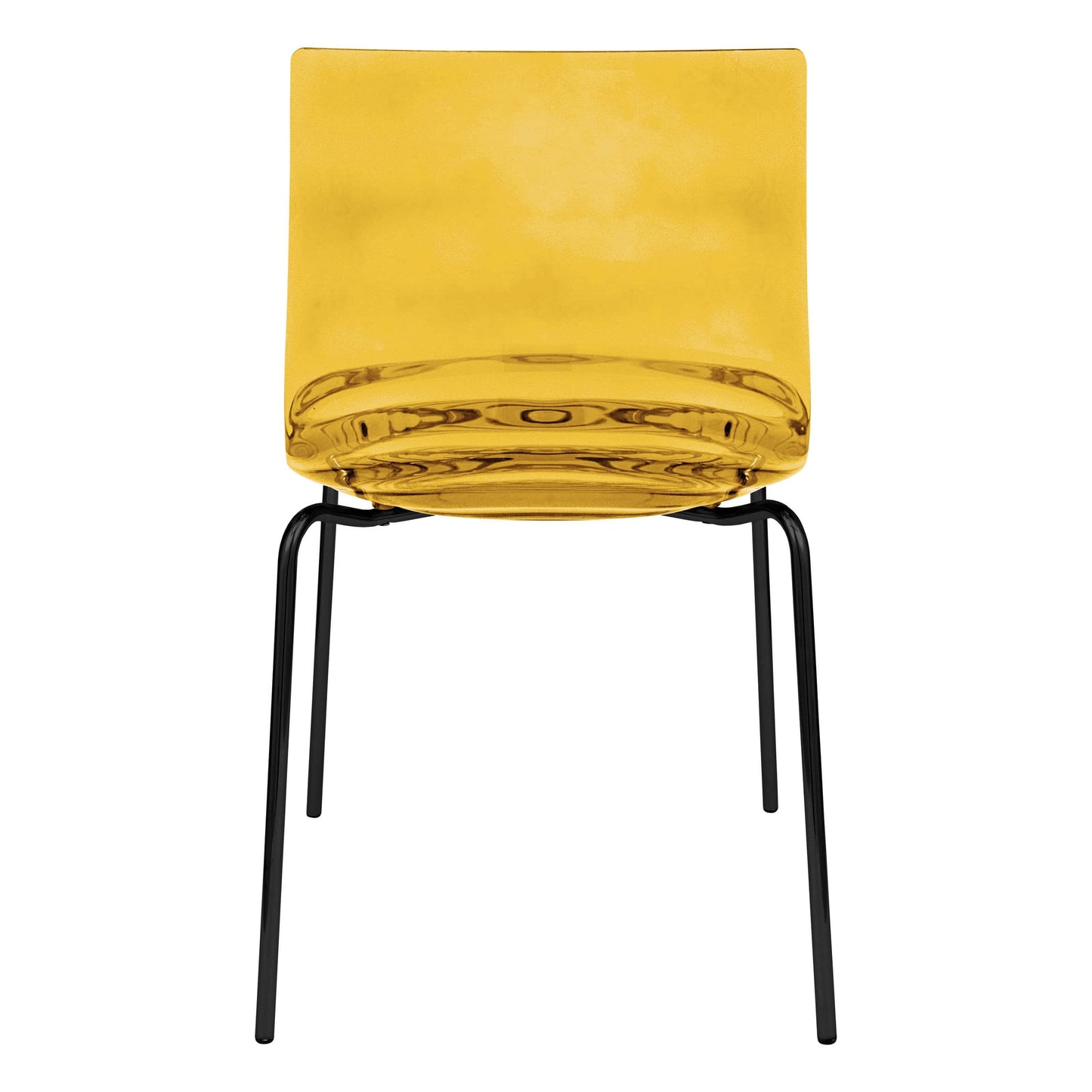 Astor Dining Chairs with ABS Plastic Seats in Black Stainless Steel - Elax Furniture