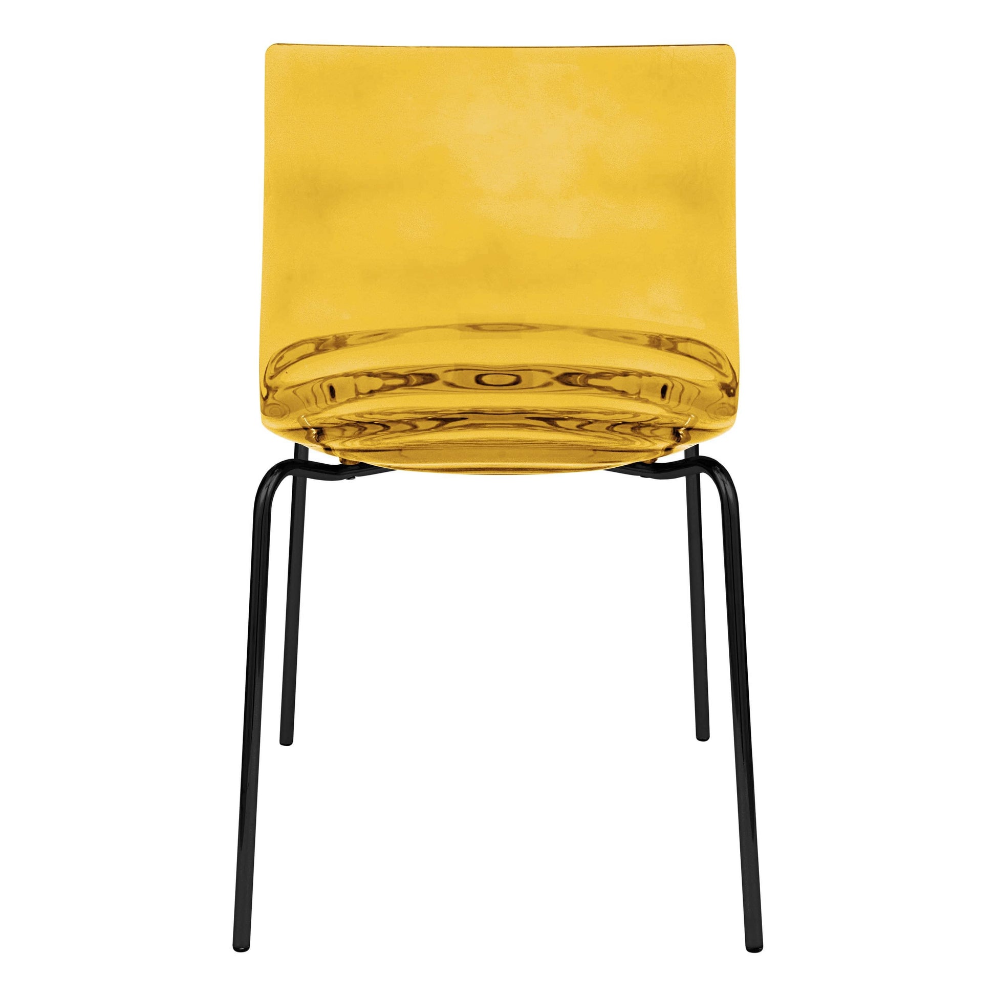 Astor Dining Chairs with ABS Plastic Seats in Black Stainless Steel - Elax Furniture