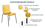 Astor Dining Chair Modern ABS Plastic Side Chair with Stainless-Steel Legs - Elax Furniture