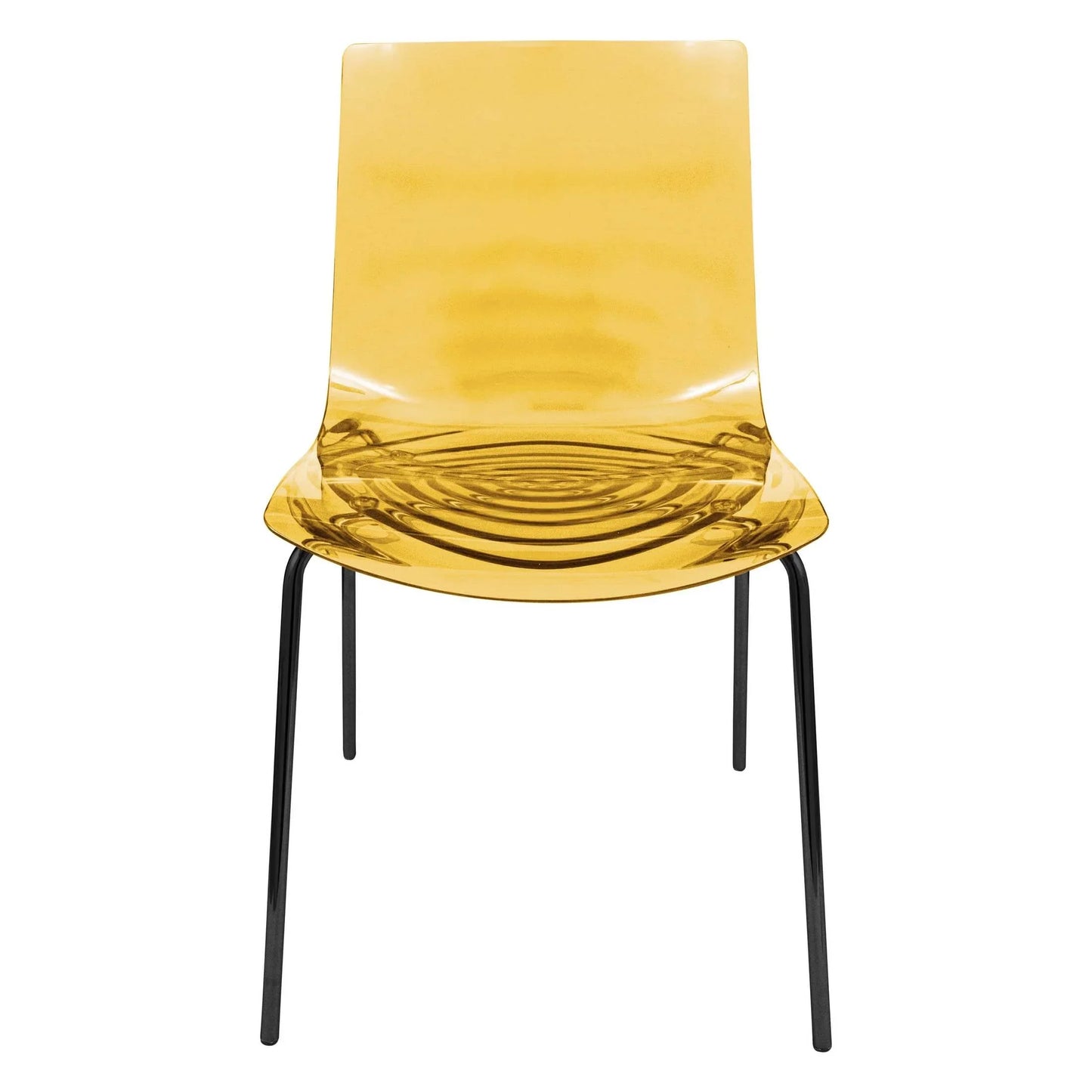 Astor Dining Chairs with ABS Plastic Seats in Black Stainless Steel - Elax Furniture