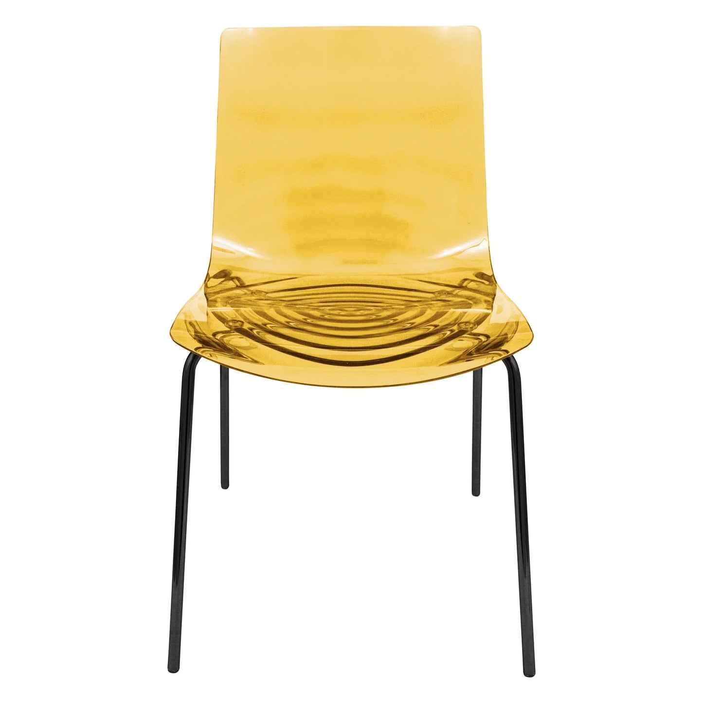 Astor Dining Chair Modern ABS Plastic Side Chair with Stainless-Steel Legs - Elax Furniture