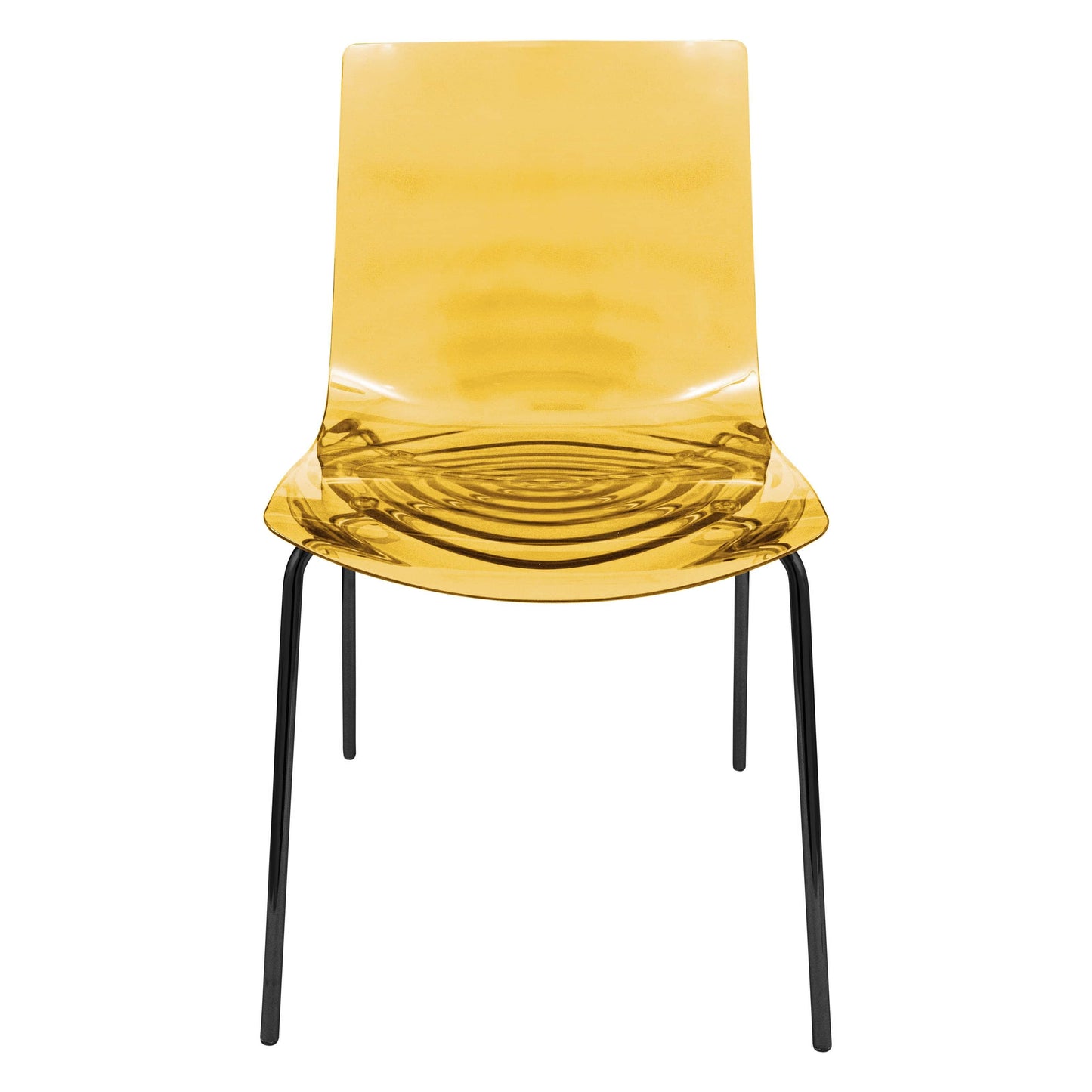 Astor Dining Chairs with ABS Plastic Seats in Black Stainless Steel - Elax Furniture