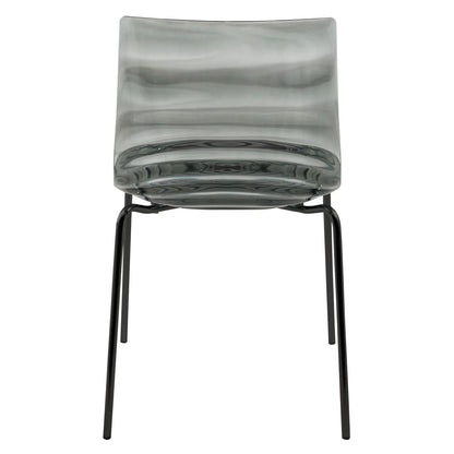 Astor Dining Chairs with ABS Plastic Seats in Black Stainless Steel - Elax Furniture