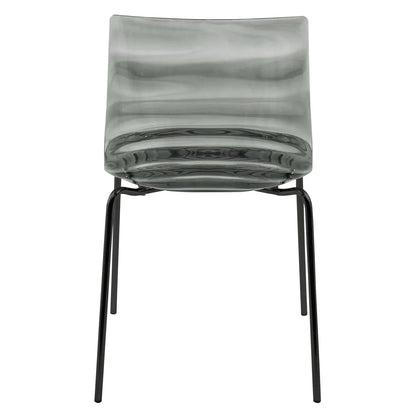 Astor Dining Chair Modern ABS Plastic Side Chair with Stainless-Steel Legs - Elax Furniture