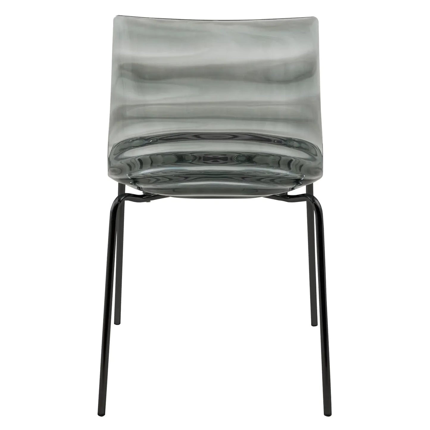 Astor Dining Chairs with ABS Plastic Seats in Black Stainless Steel - Elax Furniture