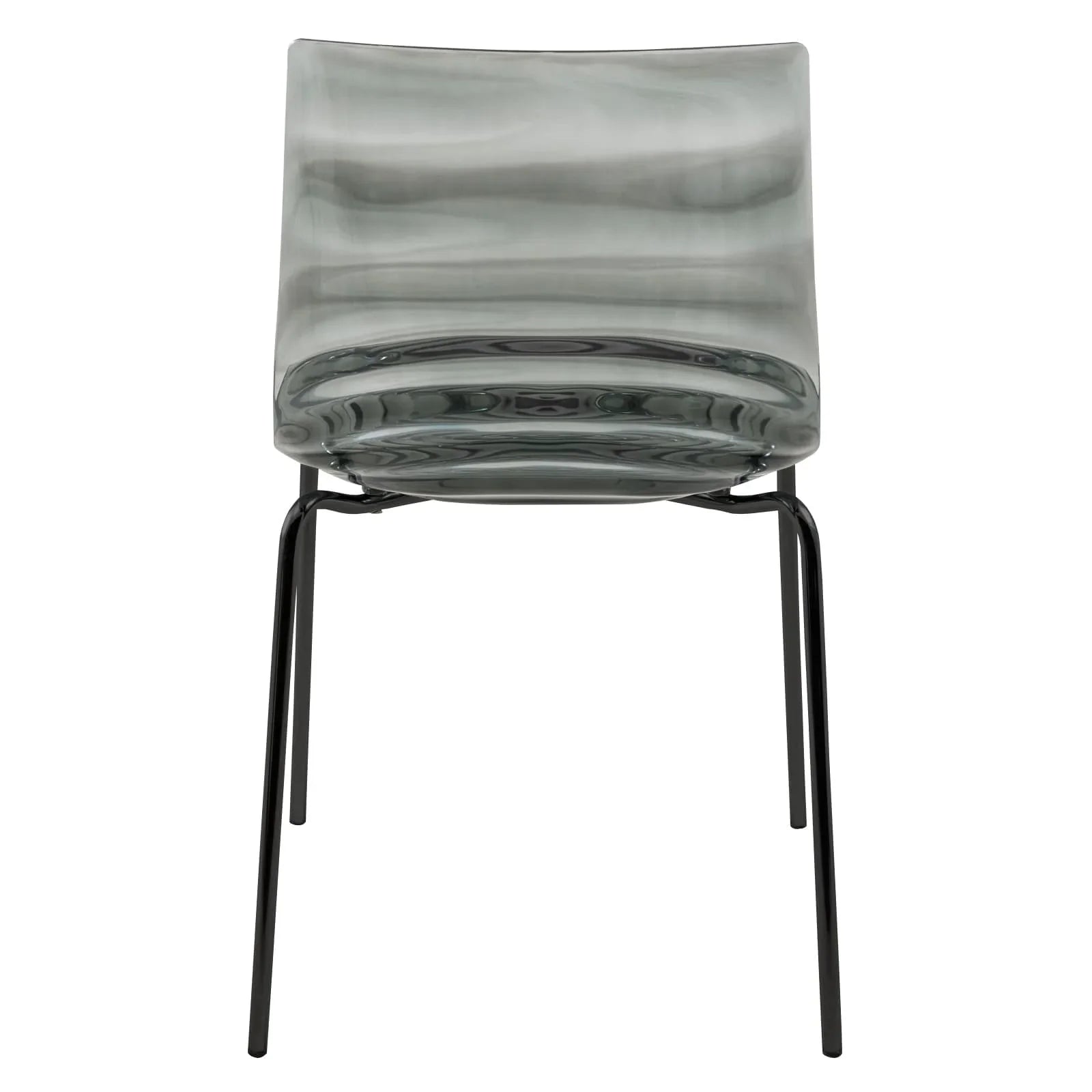 Astor Dining Chairs with ABS Plastic Seats in Black Stainless Steel - Elax Furniture