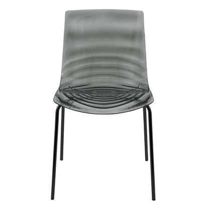 Astor Dining Chair Modern ABS Plastic Side Chair with Stainless-Steel Legs - Elax Furniture