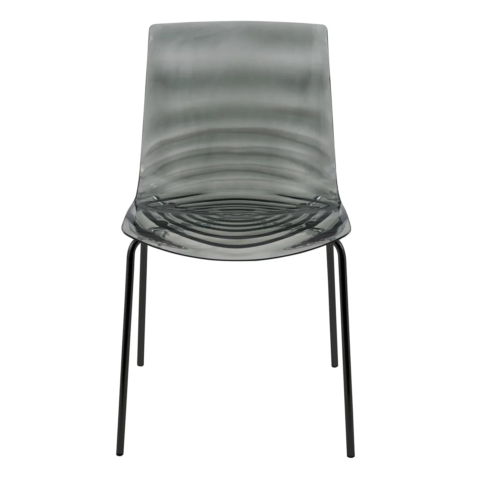 Astor Dining Chairs with ABS Plastic Seats in Black Stainless Steel - Elax Furniture