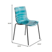 Astor Dining Chair Modern ABS Plastic Side Chair with Stainless-Steel Legs - Elax Furniture