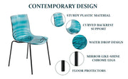 Astor Dining Chair Modern ABS Plastic Side Chair with Stainless-Steel Legs - Elax Furniture