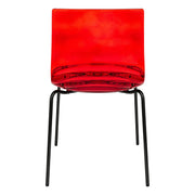 Astor Dining Chair Modern ABS Plastic Side Chair with Stainless-Steel Legs - Elax Furniture