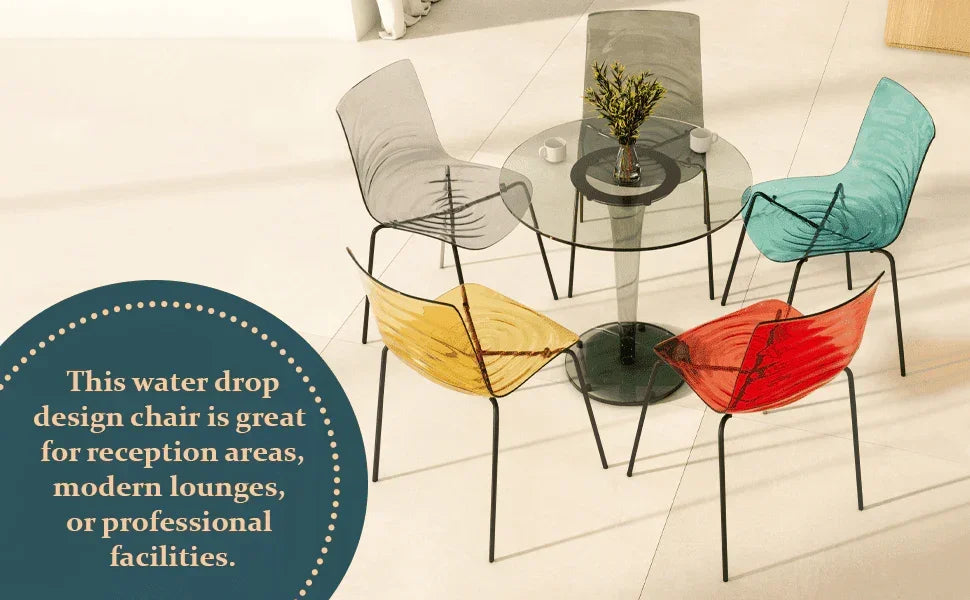 Astor Dining Chair Modern ABS Plastic Side Chair with Stainless-Steel Legs - Elax Furniture