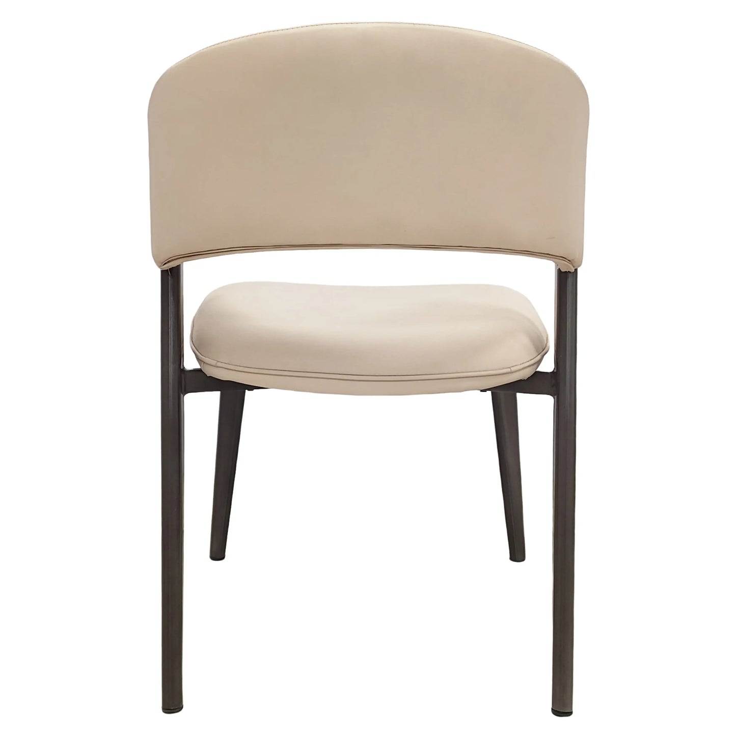 Aspen Dining Chairs Upholstered in Leather Kitchen Room Chairs with Black Metal Legs - Elax Furniture