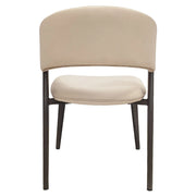 Aspen Dining Chairs Upholstered in Leather Kitchen Room Chairs with Black Metal Legs - Elax Furniture
