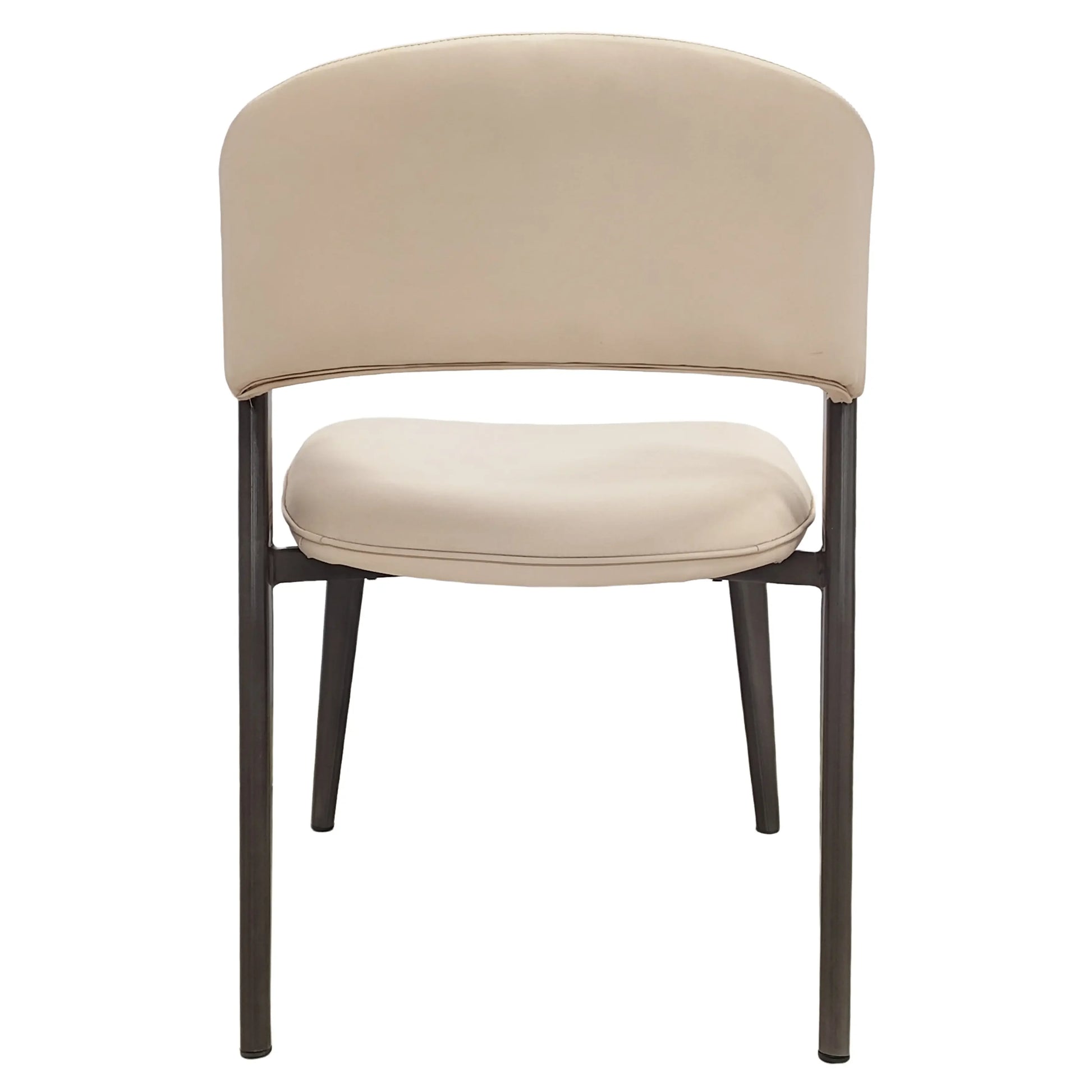 Aspen Dining Chairs Upholstered in Leather Kitchen Room Chairs with Black Metal Legs - Elax Furniture