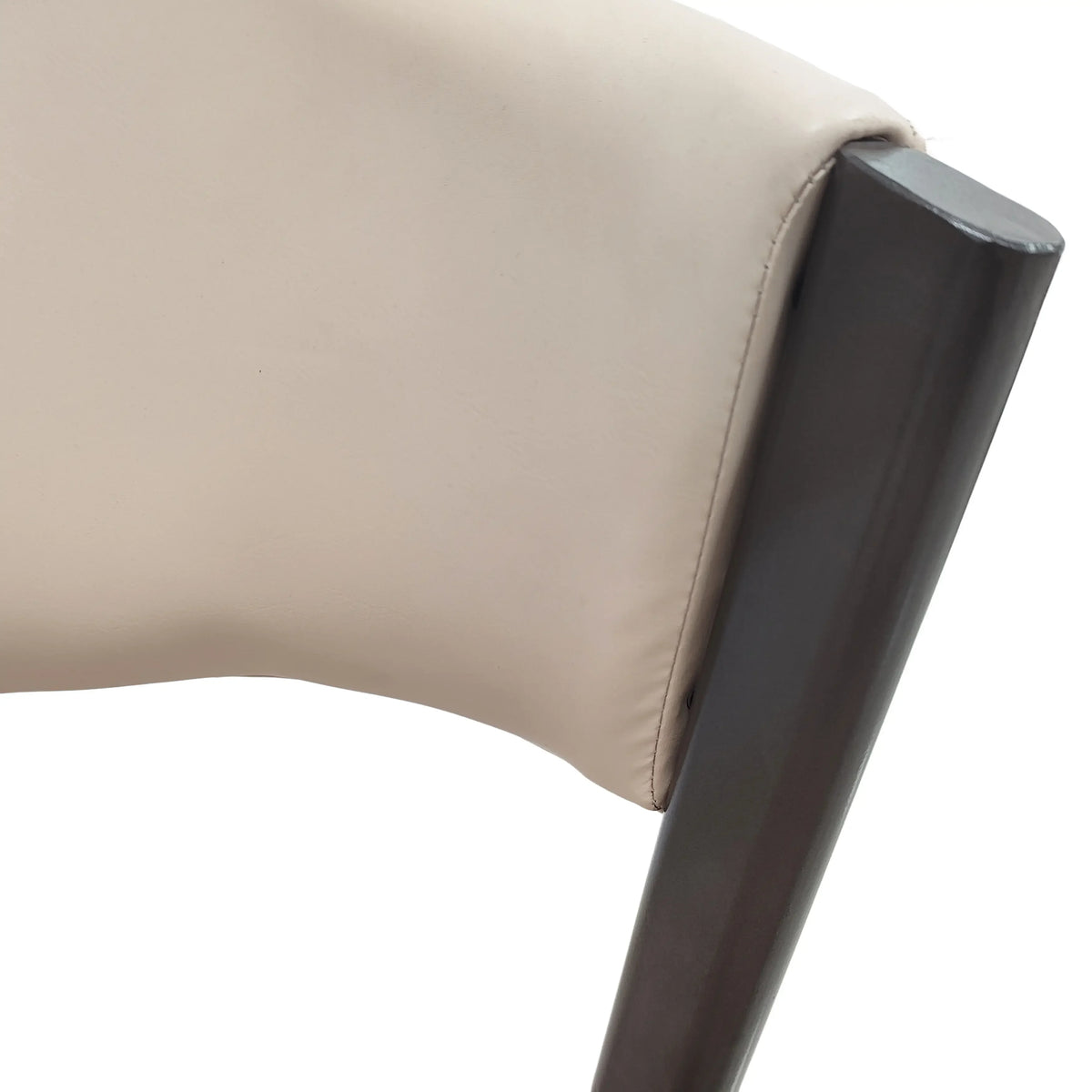 Aspen Dining Chairs Upholstered in Leather Kitchen Room Chairs with Black Metal Legs - Elax Furniture