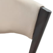 Aspen Dining Chairs Upholstered in Leather Kitchen Room Chairs with Black Metal Legs - Elax Furniture
