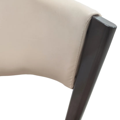 Aspen Dining Chairs Upholstered in Leather Kitchen Room Chairs with Black Metal Legs - Elax Furniture