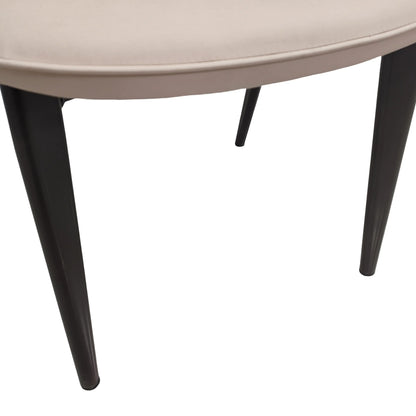 Aspen Dining Chairs Upholstered in Leather Kitchen Room Chairs with Black Metal Legs - Elax Furniture