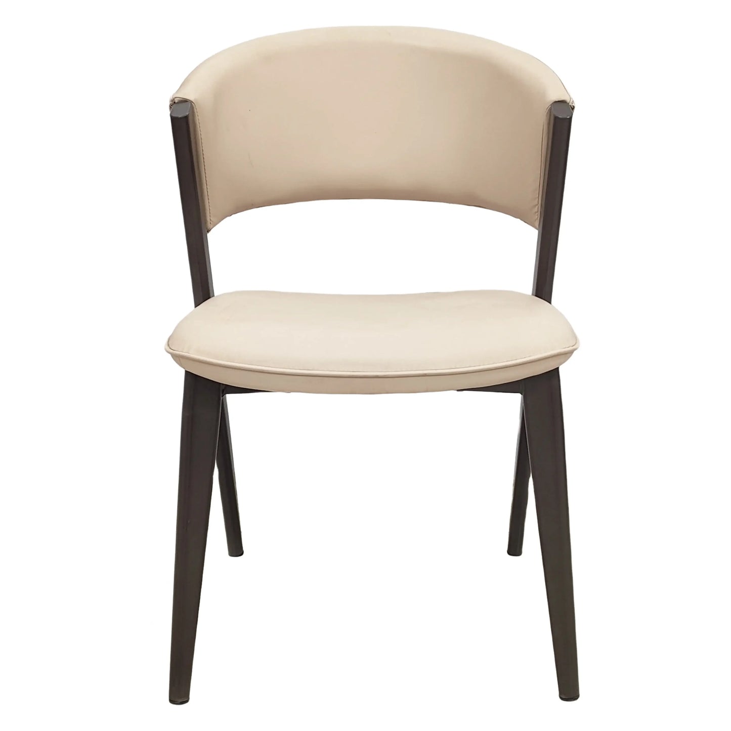 Aspen Dining Chairs Upholstered in Leather Kitchen Room Chairs with Black Metal Legs - Elax Furniture