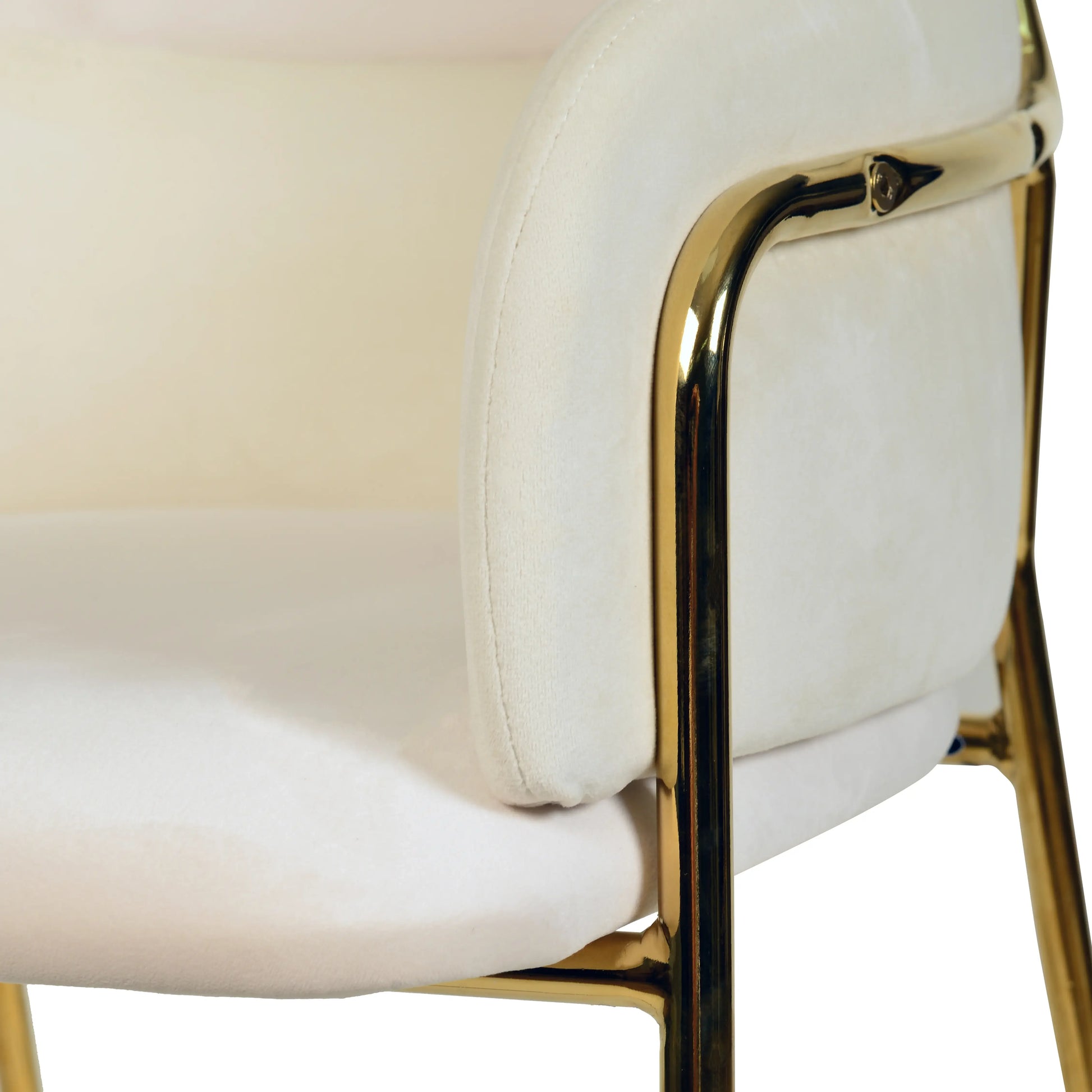 Axis 40" Low-Back Bar Stool Ergonomic Pub Chair with Gold Stainless Steel Base Set of 2 - Elax Furniture