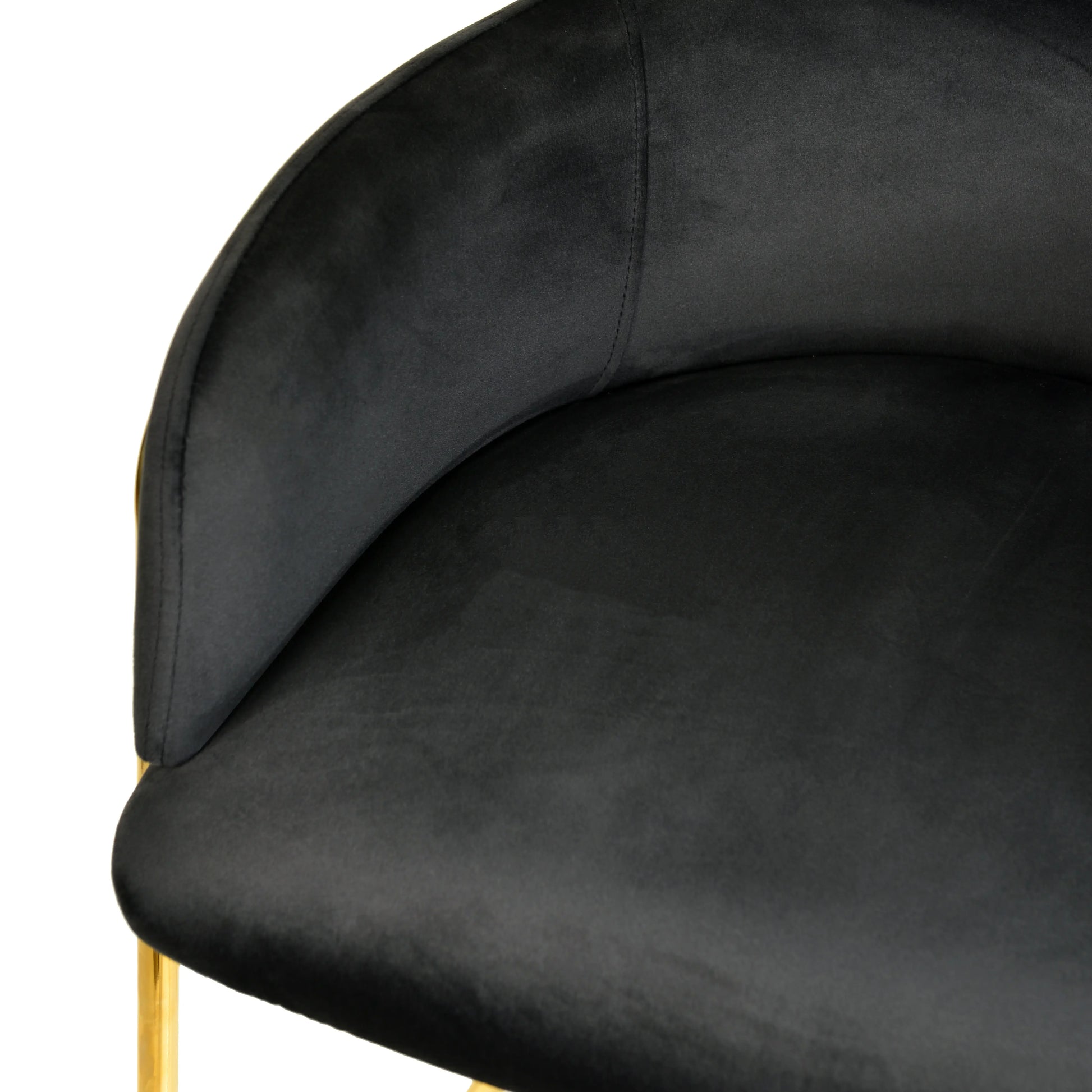 Axis 40" Low-Back Bar Stool Ergonomic Pub Chair with Gold Stainless Steel Base Set of 2 - Elax Furniture