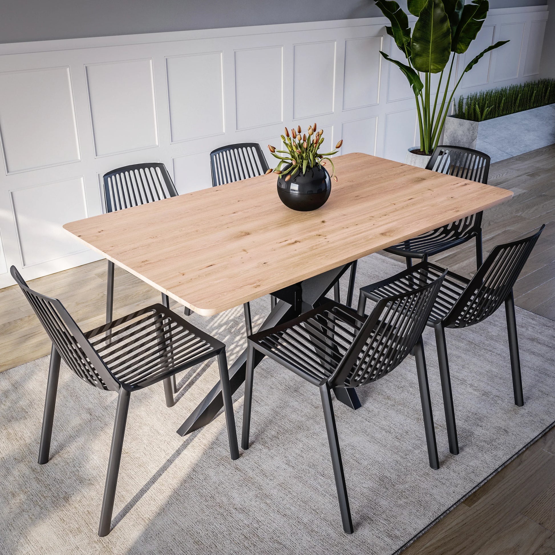 Acken Mid-Century Modern Plastic Dining Chair - Elax Furniture