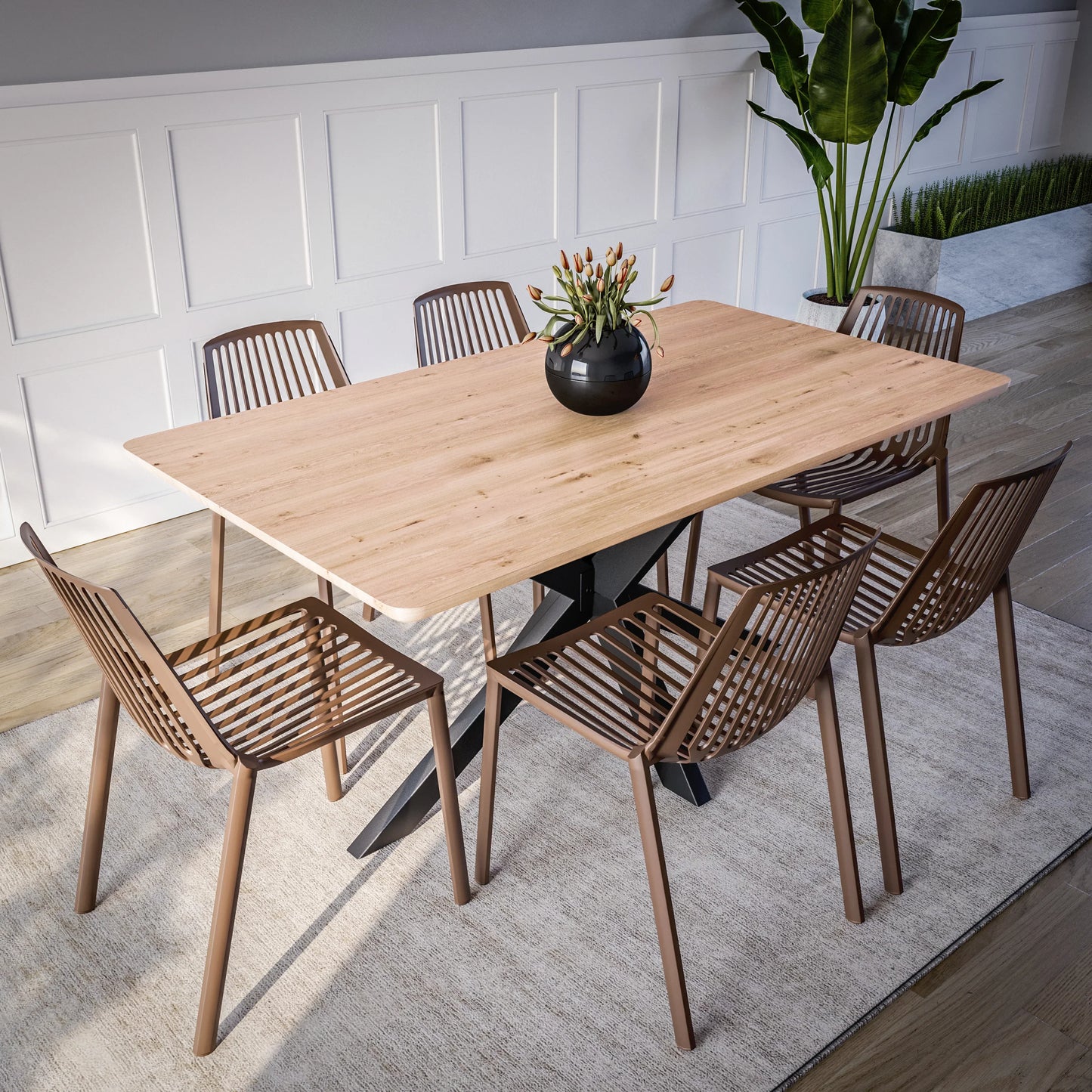 Acken Mid-Century Modern Plastic Dining Chair - Elax Furniture