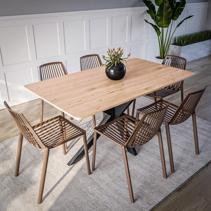 Acken Mid-Century Modern Plastic Dining Chair - Elax Furniture