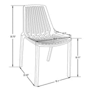 Acken Mid-Century Modern Plastic Dining Chair - Elax Furniture