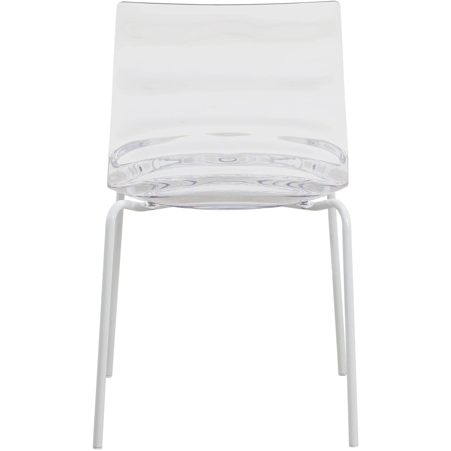 Astor Dining Chairs with ABS Plastic Seats in White Stainless Steel - Elax Furniture