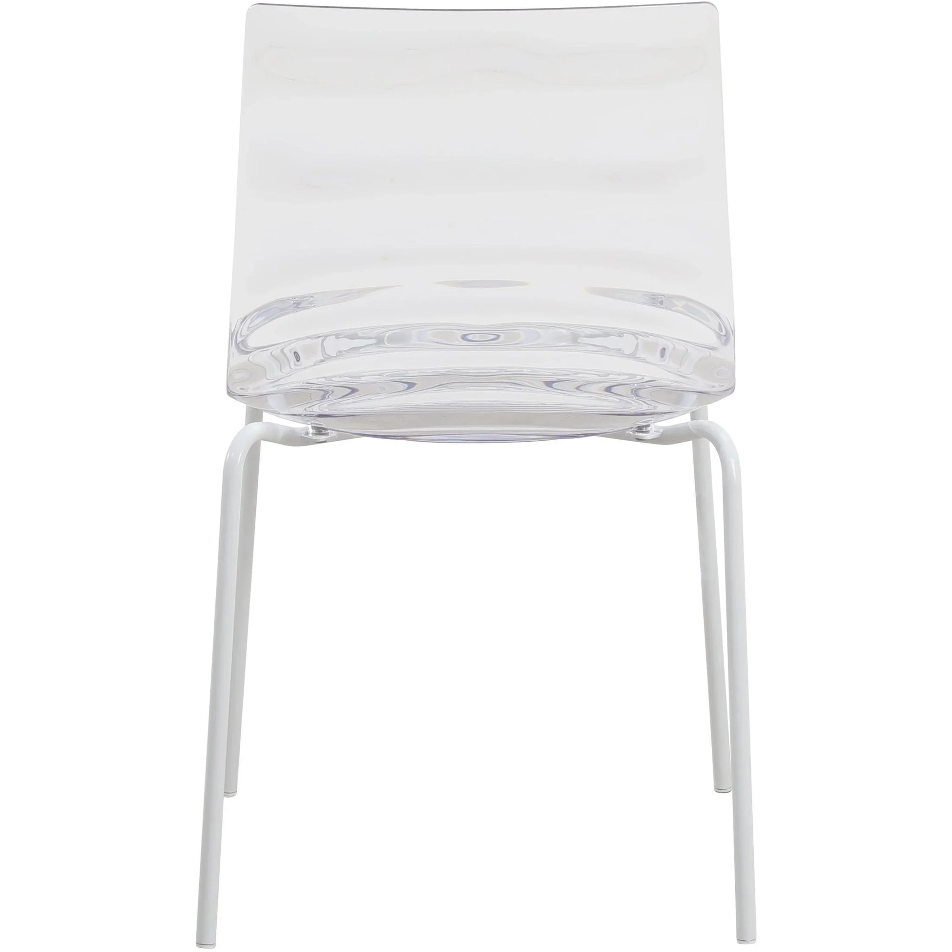 Astor Dining Chairs with ABS Plastic Seats in White Stainless Steel - Elax Furniture