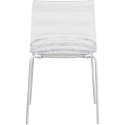 Astor Dining Chair Modern ABS Plastic Side Chair with Stainless-Steel Legs - Elax Furniture