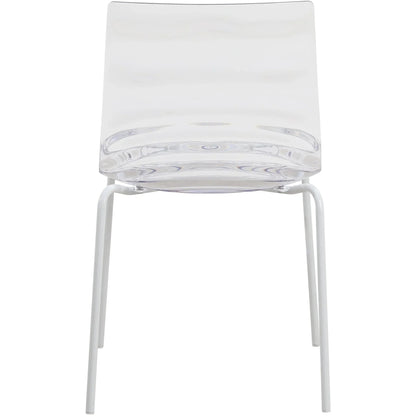 Astor Dining Chair Modern ABS Plastic Side Chair with Stainless-Steel Legs - Elax Furniture