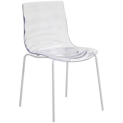 Astor Dining Chair Modern ABS Plastic Side Chair with Stainless-Steel Legs - Elax Furniture