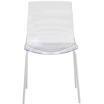 Astor Dining Chair Modern ABS Plastic Side Chair with Stainless-Steel Legs - Elax Furniture