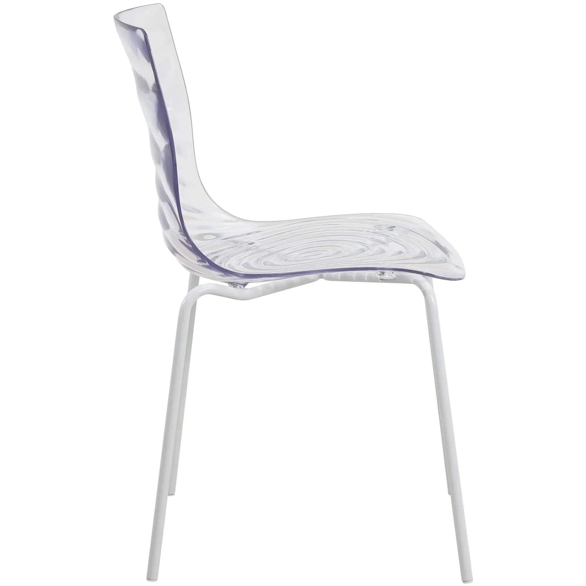 Astor Dining Chair Modern ABS Plastic Side Chair with Stainless-Steel Legs - Elax Furniture