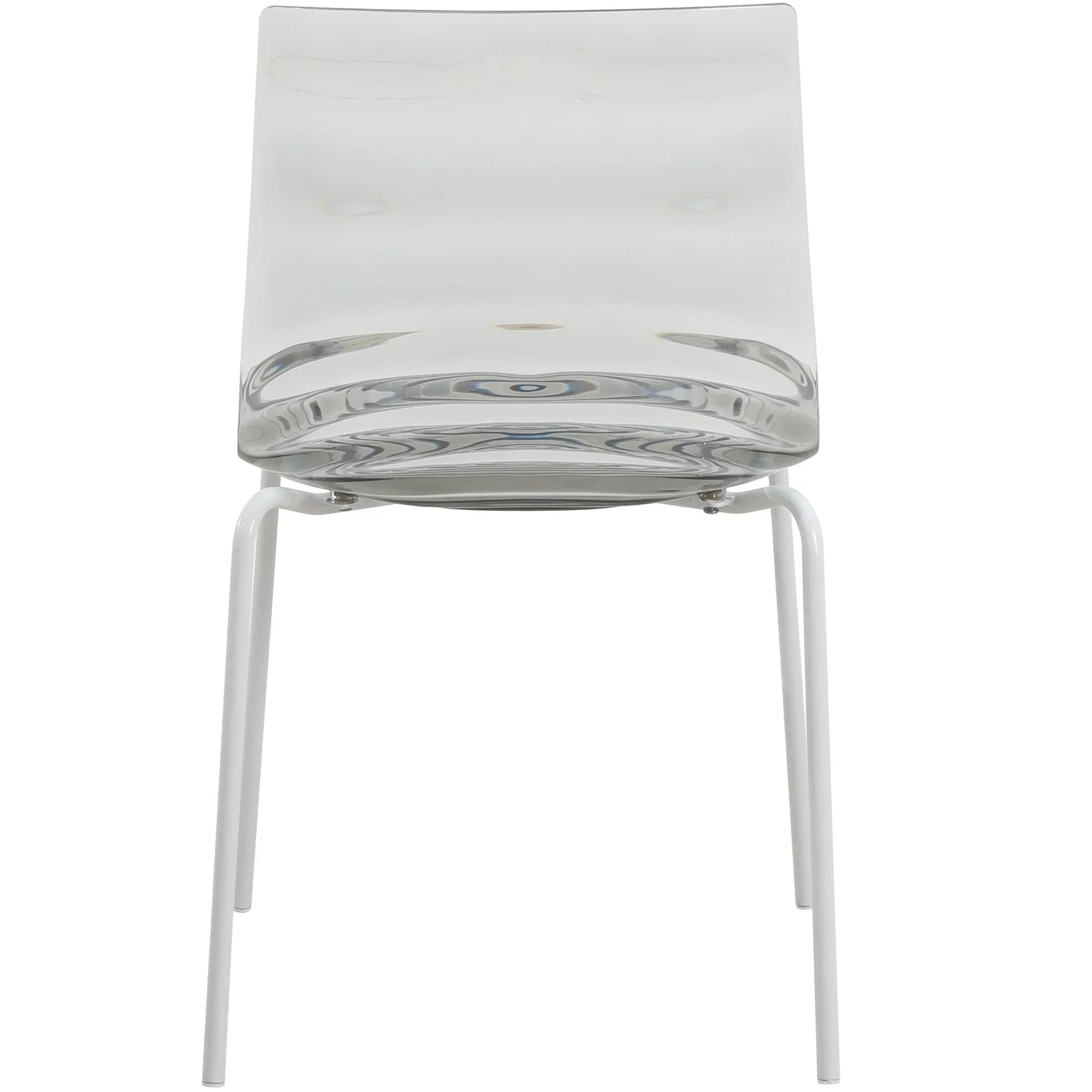 Astor Dining Chairs with ABS Plastic Seats in White Stainless Steel - Elax Furniture