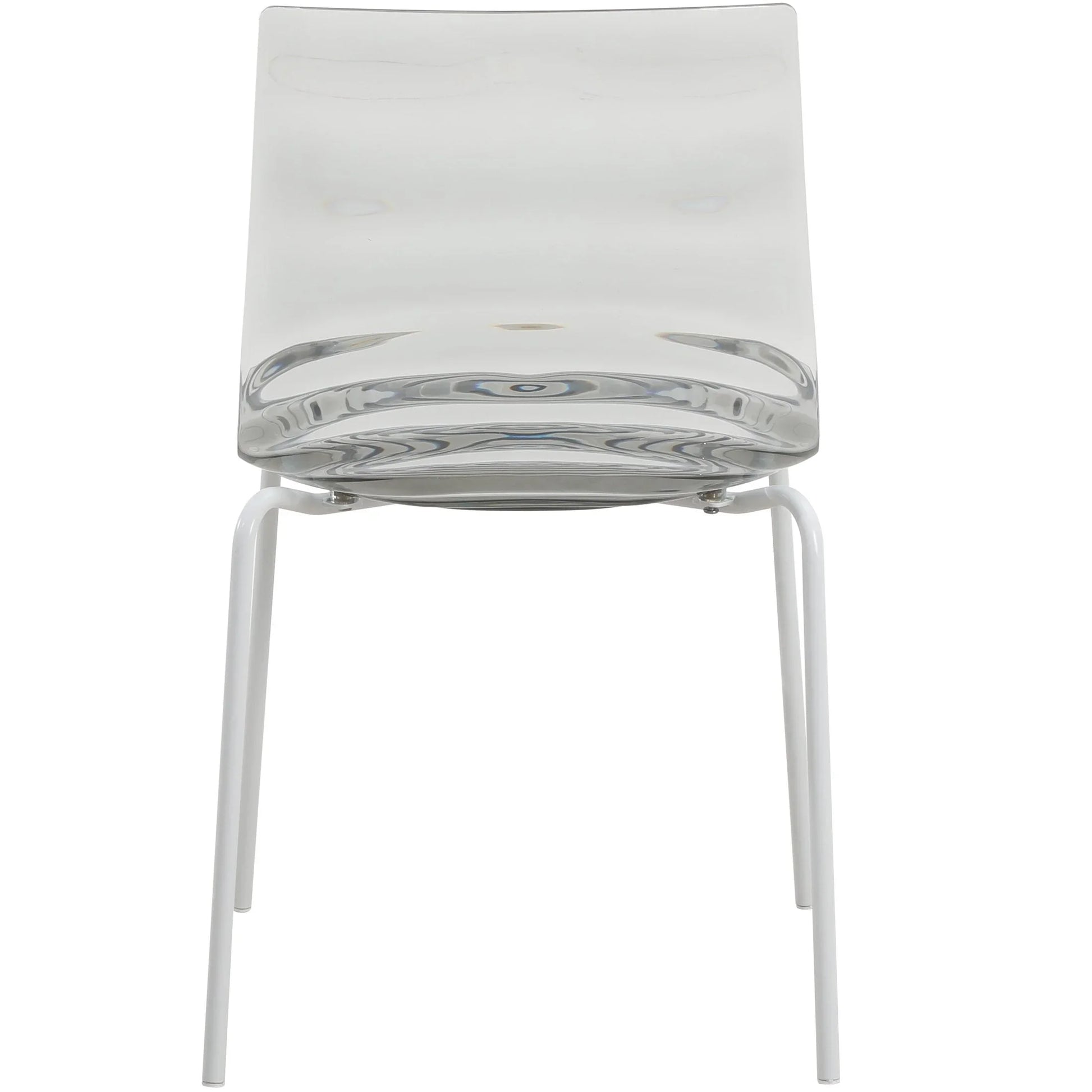 Astor Dining Chairs with ABS Plastic Seats in White Stainless Steel - Elax Furniture