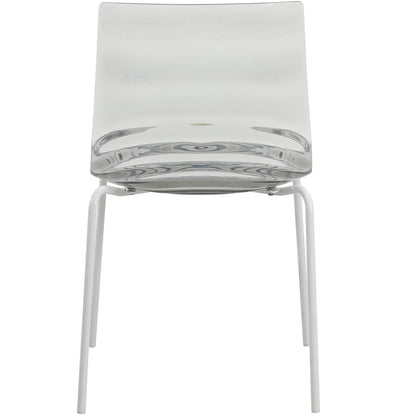 Astor Dining Chair Modern ABS Plastic Side Chair with Stainless-Steel Legs - Elax Furniture