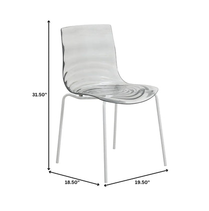 Astor Dining Chairs with ABS Plastic Seats in White Stainless Steel - Elax Furniture