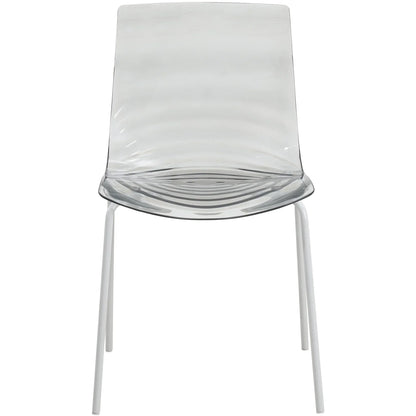 Astor Dining Chair Modern ABS Plastic Side Chair with Stainless-Steel Legs - Elax Furniture