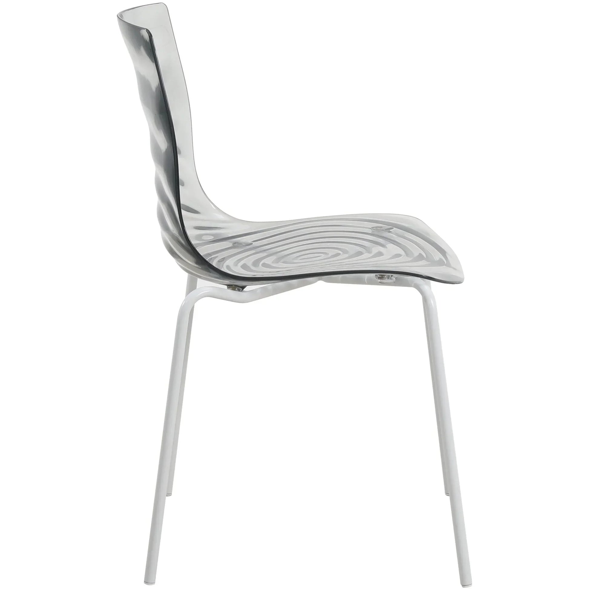 Astor Dining Chair Modern ABS Plastic Side Chair with Stainless-Steel Legs - Elax Furniture