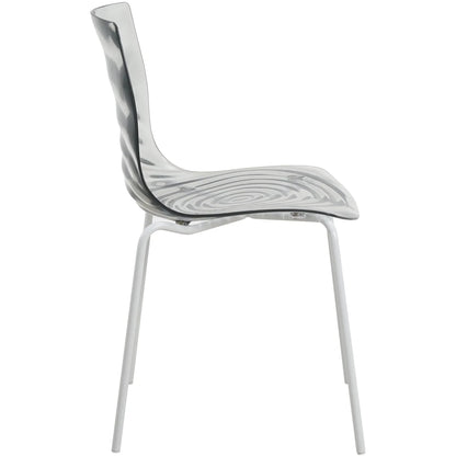 Astor Dining Chair Modern ABS Plastic Side Chair with Stainless-Steel Legs - Elax Furniture
